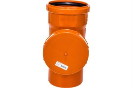 Ревизия для наружной канализации, 110мм, полипропиленовая, оранжевая 21890