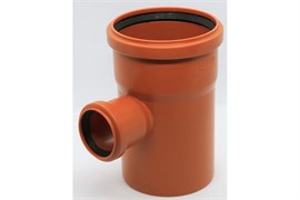 Тройник для наружной канализации, 110х50мм, 87 градусов, полипропиленовый, оранжевый 48862