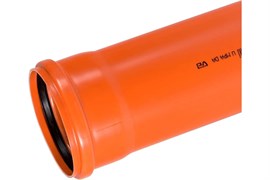 Труба для наружной канализации, диаметр 160мм, длина 0.5м, толщина стенки 4мм, полипропиленовая, оранжевая 60319