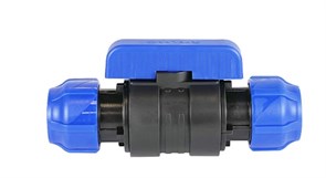 Кран шаровый компрессионный Valfex 25x25мм для ПНД (ПЭ) труб, полиэтиленовый 29595