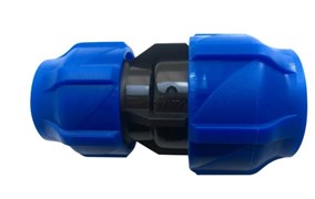Муфта компрессионная переходная Valfex 32x25мм для ПНД (ПЭ) труб, полиэтиленовая 19234