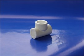 Тройник проходной PPRC 20/25/20мм, Политэк, полипропиленовый, белый 19097