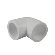 Угольник PPRC 40мм, 90 градусов, полипропиленовый, белый 19111