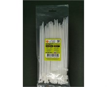 Хомут/кабельная стяжка 1-2.SALE ex0108-0010, 200х3.6мм, белый, пластиковый, 100шт. в упаковке 86238