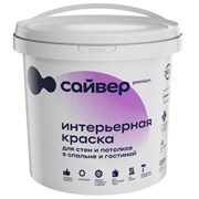 Краска акриловая Сайвер, интерьерная, 1.3кг/0.9л, белоснежная, матовая 91291