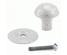 Ручка-кнопка мебельная РКК-10А (20), 28мм, белая 90393