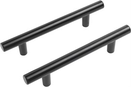 Ручка-скоба мебельная STAHLBURO A8925-96 BL, 96мм, матовый черный 90132