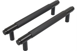 Ручка-скоба мебельная STAHLBURO AP2309-128 BL, 128мм, матовый черный 90130