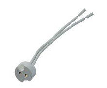 Патрон для галогеновых ламп ECOLA AB53LWPAY, GU5.3, длина провода 8см, керамический, белый 64534