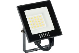 Прожектор светодиодный SAFFIT SFL90-20, 20Вт, 6400К, 1800Лм, IP65, черный 83078