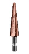 Сверло ЗУБР Кобальт по металлу, 4-12мм, 9-ступенчатое, 6-гранный хвостовик 89615