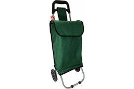 Сумка-тележка КОШКИН ДОМ 30-07-001, ссм, г/п 30кг, колесо 145мм, зеленая, брезент 73990