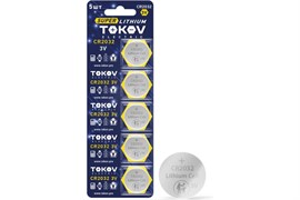 Элемент питания (батарейка) TOKOV ELECTRIC CR2032, таблетка, литиевый, 3В, поштучно 84195