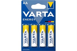 Элемент питания (батарейка) VARTA ENERGY LR06/316BL4, пальчиковый, щелочной, 1.5В, 4шт. в блистере 88912
