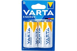 Элемент питания (батарейка) VARTA ENERGY LR20/373 BL2, пальчиковый, щелочной, 1.5В, 2шт. в блистере 84445