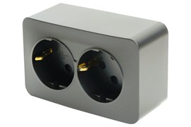 Розетка STEKKER MST16-12-05 София, двухместная, накладная, с заземлением, черный матовый 86911