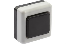 Кнопка звонка ЭРА D2 , белая, с черной кнопкой, 1 мелодия, пластиковая 89565