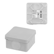 Коробка распределительная  TDM SQ1401-2511, для открытой проводки, 70х70х40мм , двухкомпонентная, IP66, 6 входов, серый 90435