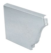 Заглушка желоба водосточного, 200мм, квадратная, левая, оцинкованная сталь 20936