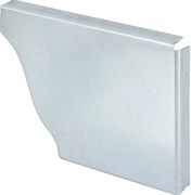 Заглушка желоба водосточного, 200мм, квадратная, правая, оцинкованная сталь 7057