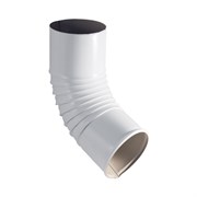 Колено трубы водосточной, диаметр 95мм, оцинкованная сталь с покрытием, RAL 9003 белый 7376