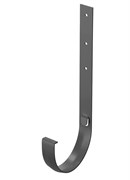 Кронштейн желоба водосточного, диаметр 120мм, полукруглый, оцинкованная сталь с покрытием, RAL 7024 серый 20935