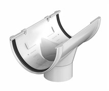 Воронка желоба водосточного, 125/82мм, пластиковая ПВХ, RAL 9003 белая 30950