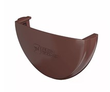 Заглушка желоба водосточного, 125/82мм, пластиковая ПВХ, RAL 8017 коричневая 30959