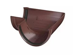 Угол желоба водосточного, 125/82мм, 90 градусов, пластиковый ПВХ, RAL 8017 коричневый 30955