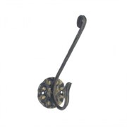 Крючок 2-рожковый ЗАМОК 31, кованый, бронза 87075