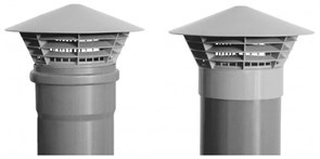 Зонт вентиляционный (дефлектор) для внутренней канализации,  50мм, полипропиленовый, серый 18390