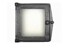 Дверка топочная ДТ-4С (Р), 250x280мм, со стеклом, чугун, некрашеная 17526