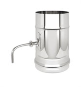 Шибер поворотный Везувий, диаметр 120мм, нержавеющая сталь 0.5мм 20748