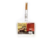 Решетка-гриль 1-2.SALE, 35х25х6см, глубокая, ручка 65см, стальная, хром 86637