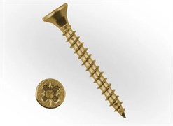 Саморез 2.5x12мм, универсальный, потайная головка, желтый цинк, упаковка 25шт. 76269