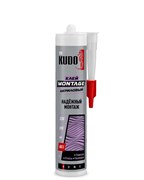Клей монтажный KUDO, 280мл, для надежного монтажа, акриловый, белый 43762
