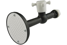 Лейка для душа ЭЛБЭТ 2220, для бочки летнего душа, 1 режим, диаметр 80мм, черная 19226