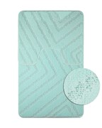 Коврик для ванной САНАКС 00285 CLASSIK UNI, 550x900мм и 450x550мм, бирюзовый, полиэстер, двойной, ворс 11мм 47392
