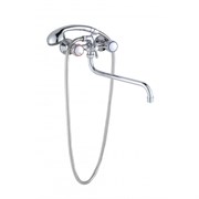 Смеситель для ванны Dikalan E6501-S99, двухвентильный, излив 350мм, хром 86096