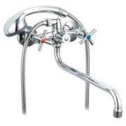 Смеситель для ванны FRUD R22112, двухвентильный, излив 340мм, хром 90039