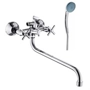 Смеситель для ванны ЭВЕРЕСТ В22-351, двухвентильный, излив 300мм, хром 89873