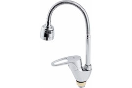 Смеситель для кухни Fauzt FZs-811-126, однорычажный, с гибким изливом, на гайке, хром 87472