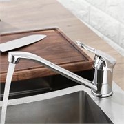 Смеситель для кухни FRUD R49104, однорычажный, на гайке, хром 90052