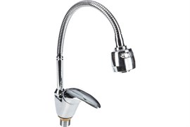 Смеситель для кухни STOMEGA 4302Y, с гибким изливом, однорычажный, на гайке, хром 82645