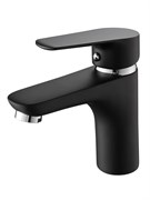 Смеситель для умывальника AMMORE A1003-A, однорычажный, излив 142мм, черный 89459