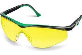 Очки защитные KRAFTOOL Basic защитные, стекло моноблок,  желтые линзы 89661