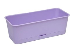 Ящик балконный Прованс, 6л, 40см, с поддоном, пластиковый, лаванда 44543