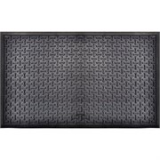Коврик придверный АМ Косточка, 40х60см, черный, резиновый 17293