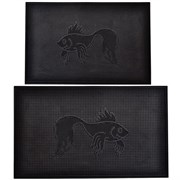 Коврик придверный АМ Рыбка, 40х60см, черный, резиновый 39464