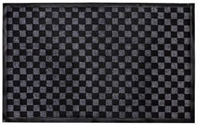 Коврик придверный Жаккард Ромб, 40x60см, влаговпитывающый, полиэстер, серый 90582